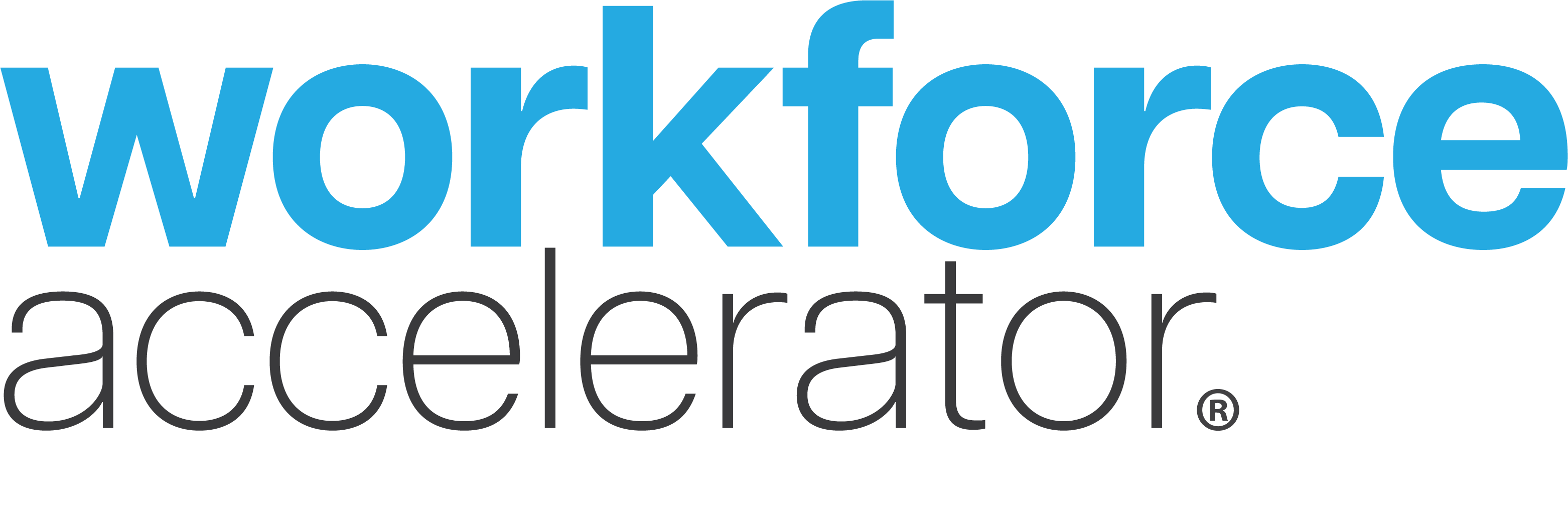 Workforce Accelerator logo in blue and black