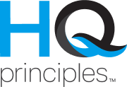 HQ Principles logo with blue and gray design