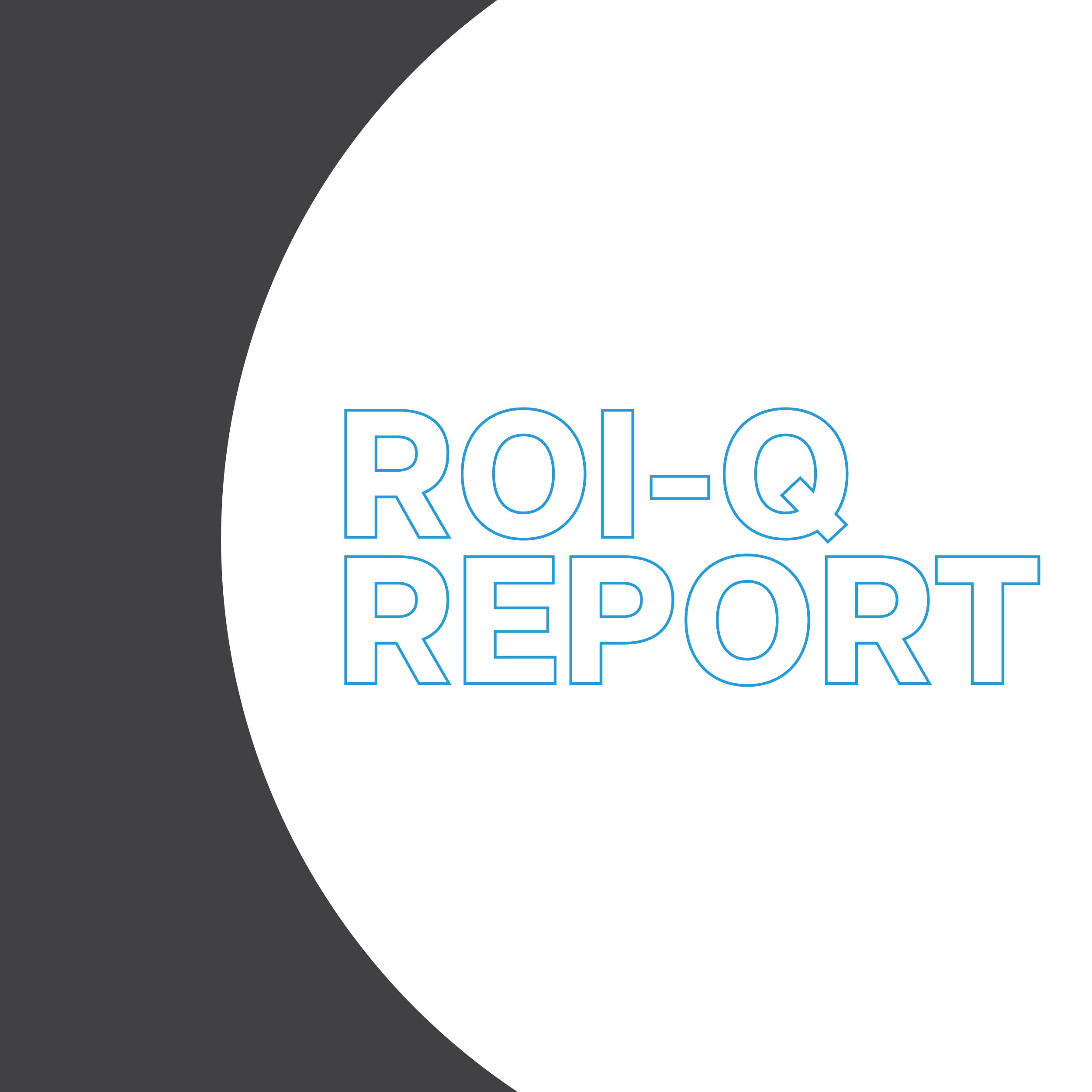 ROI-Q Report text on abstract background