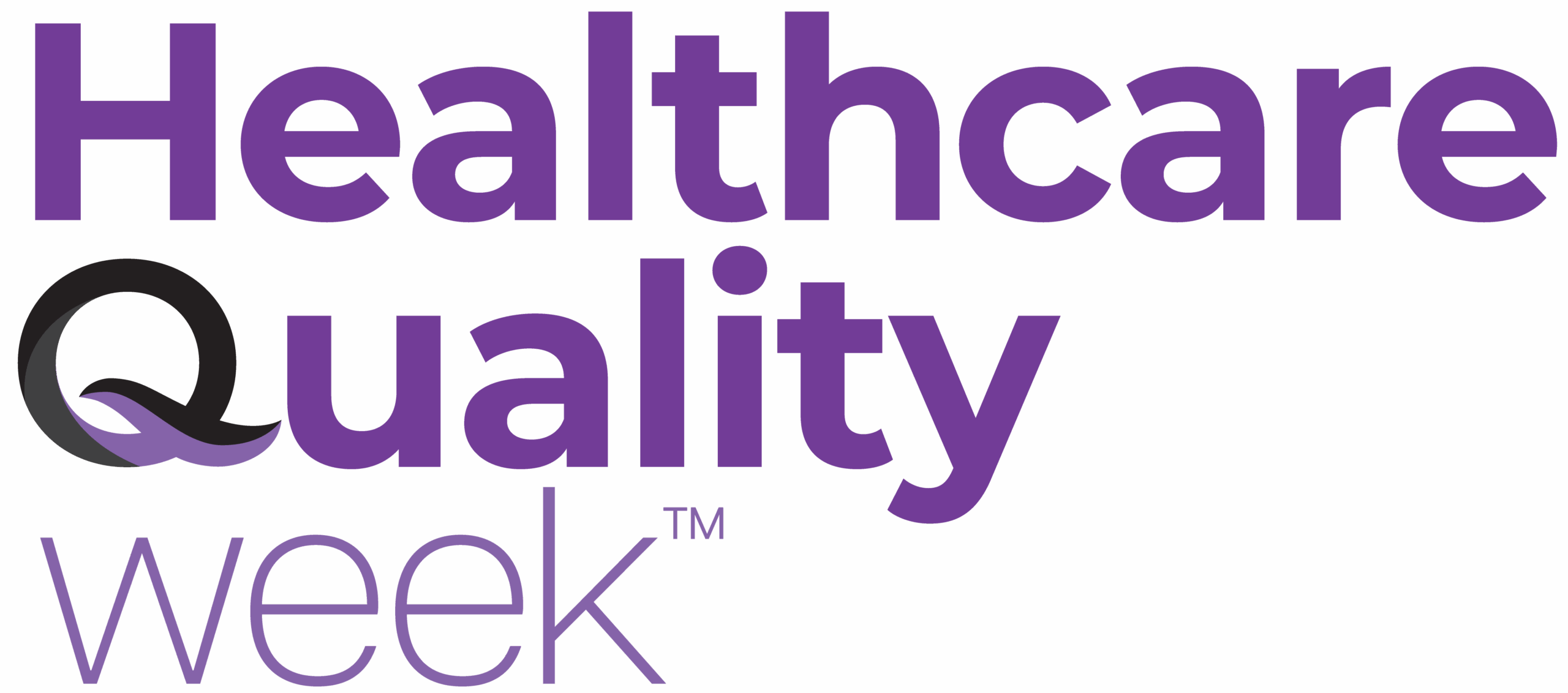 Healthcare Quality Week logo in purple text.