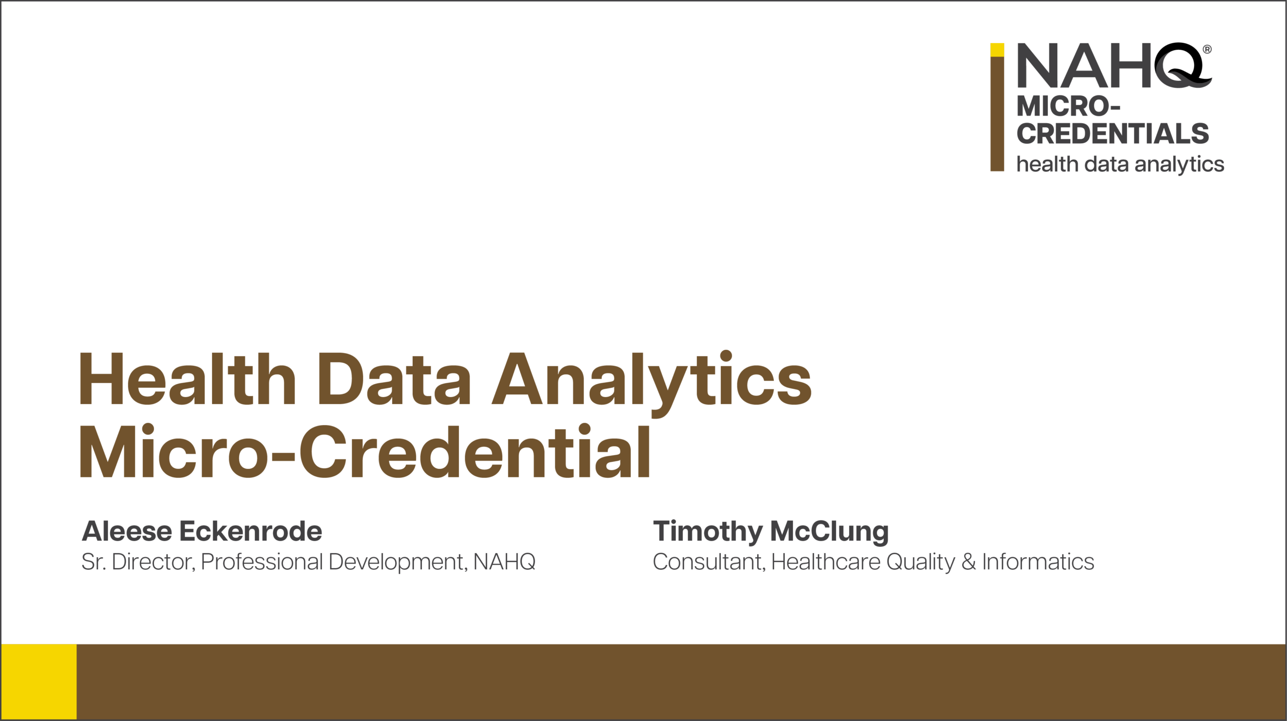 NAHQ - Micro-credentials + Healthcare Certifications